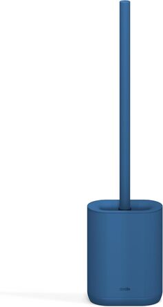 Набір для туалету з щіткою для унітазу Silikon, компактний, антибактеріальний, матовий, білий (Prussian Blue)