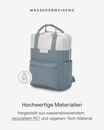 Kapten & Son Bergen Rucksack | Rucksack for Women & Men | Daypack | Carry-on Rucksack, Daypack | Water-resistant (Medium 11 L, Steel Blue Sprinkled)