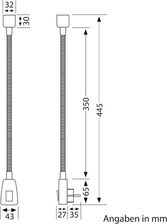 Настільна лампа LESCH з гнучким кронштейном (Швангенгальс), хром/білий, GU10, 10W - без лампочки