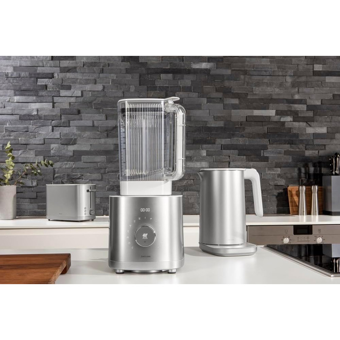 ZWILLING ENFINIGY Water Kettle Pro with Temperature Setting, Stainless Steel Scale Filter & Keep-Warm Function, 1850 Watts, 1.5 Liters, Silver