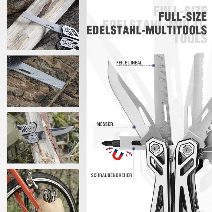 Мультитул Mossy Oak 21 в 1 з мультиінструментом, плоскогубцями та складним ножем для кемпінгу, туризму та ремонту, з нержавіючою сталею, з сумкою