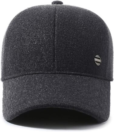 Кепка YAMEE для чоловіків на зиму з відкидними навушниками, тепла бейсболка, універсальний розмір (2361*Сірий)