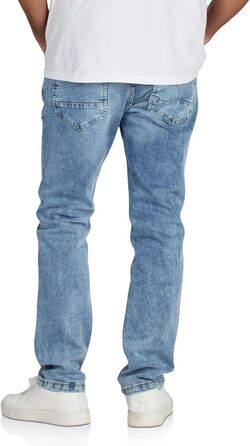 Чоловічі джинси DENIMFY Stretch Straight Fit Miro - бавовна, денім, синій, чорний, сірий (30-42 розміри)