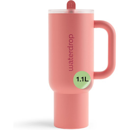 Waterdrop Thermobecher 1.1L Insulated Stainless Steel Tumbler with Straw - Leakproof, Durable, Keeps Drinks Cold for 12 Hours