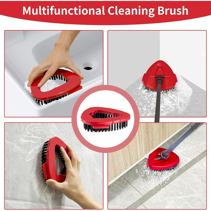 Змінна насадка для швабри O-Cedar EasyWring Spin Mop, мікрофібра, трикутна, жорсткі щетини, для ванної, кухні, басейну, скла та плитки, 2 шт.