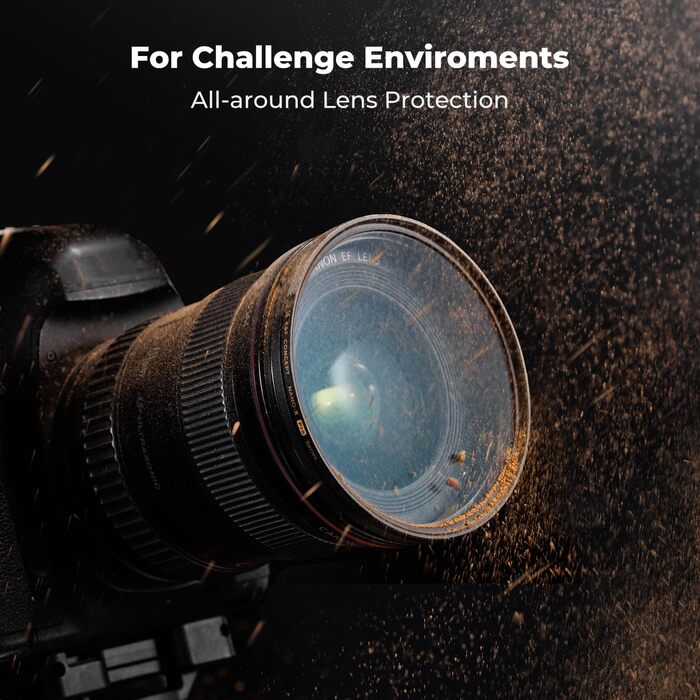 Фільтр K&F Concept 77mm Black Mist 1/4 з низьким відбиттям, оптичне скло з багатошаровим покриттям Nano-Xcel Pro