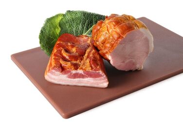 HENDI Cutting Boards, HACCP Compliant, Reversible, for Roasts, 600x400x(H)18mm, HDPE 500 Plastic, Brown