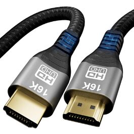 Кабель HDMI 2.2: 96Gbps, 16K@60Hz, 8K@240Hz, eARC, HDR10+, Dolby Atmos/Vision, HDCP 2.3, для PS5, Xbox, Soundbar, Fire TV, Laptop, HDTV (0.5м)