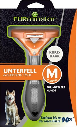 FURminator для собак середнього розміру з короткою шерстю: щітка для видалення підшерстка (Версія 2.0)