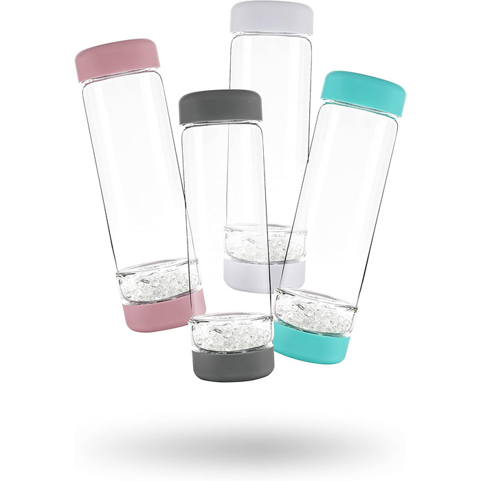 VitaJuwel inu! CRYSTAL blossom rose | The water bottle with quartz crystal for individualists