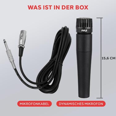 Професійний мікрофонний комплект Pyle (3 шт.) з кейсом, кабелем XLR та кріпленням - Кардіоїдний, чорний/срібний