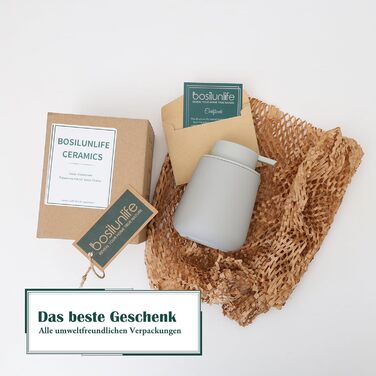 Дозатор для рідкого мила BosilunLife 350 мл, наповнюваний, великий насос, стильний, неслизький, BPA-free, для кухні та ванної кімнати