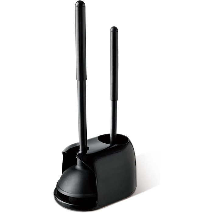 Набір для чищення унітазу 2-в-1 Eyliden з щіткою та підставкою, чорний