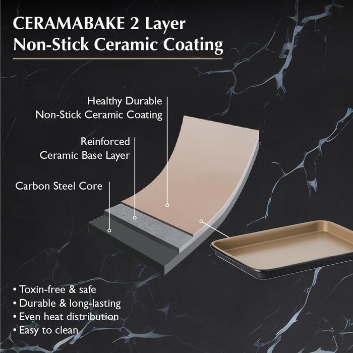 Форма для випічки Stanley Rogers Ceramabake антипригарна керамічна 20x7 см (23x16x2 см) без PFAS, PTFE, PFOA, кадмію та свинцю