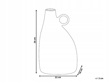 Декоративна металева ваза NARBADA, 36 см, чорна