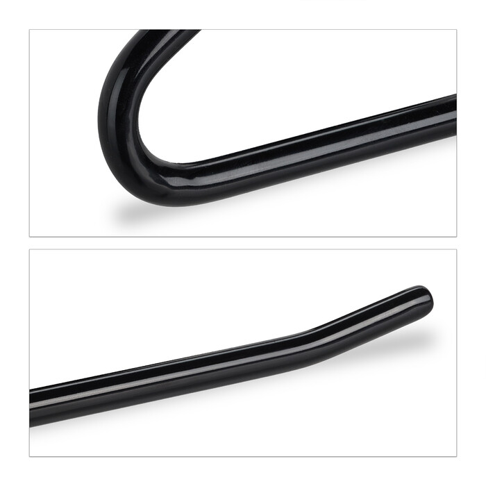 Relaxdays Set of black trouser hangers, non-slip