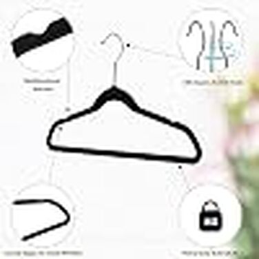 Дитячі пластикові вішалки для одягу Quality Hangers, тонкі компактні плічка з поворотним гачком для сорочок та піджаків, чорні, 35 см, 30 шт.