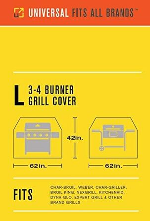 Чохол для гриля Char-Broil Performance, світло-коричневий, універсальний, для 3-4 пальників