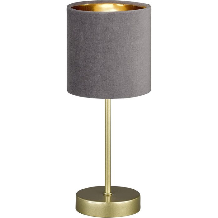 Торшер Fischer & Honsel Aura: класичний дизайн, золото, м'ятний, тканинний плафон, висота 34 см