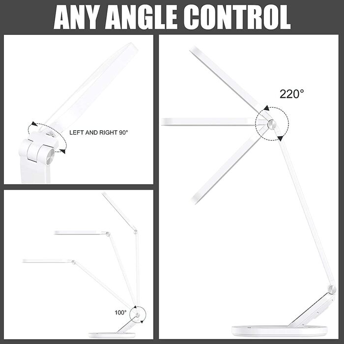 Торгова лампа JKSWT для догляду за очима, з регулюванням яскравості, 5 кольорових режимів, 72 LED, USB-порт для зарядки, сенсорне керування, функція пам'яті, офісна лампа