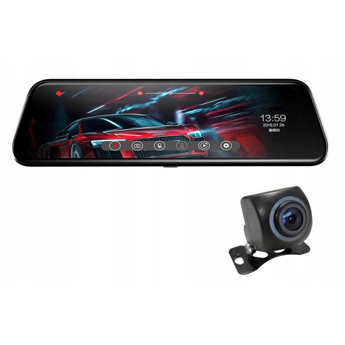 Автомобільний відеореєстратор Fastcam T09CM: 2 камери, Full HD, кут огляду 170°, сенсорний екран
