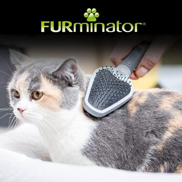 FURminator подвійний гребінець для собак та котів - 2 в 1 для догляду за шерстю, видалення котушок, відмерлого волосся та бруду