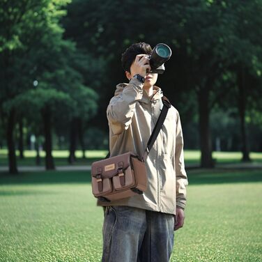 Компактна камера Cwatcun з водонепроникним корпусом та штативом, для фотографії DLR/LR/piegelloe, об'єктив (коричневий)