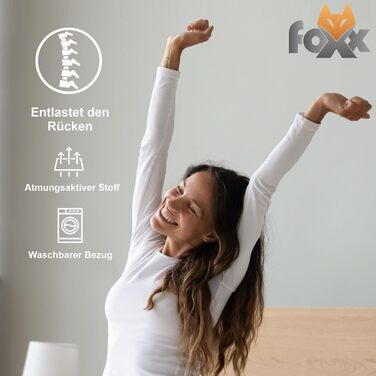 Піна-поліуретановий куб Foxx M-L 50x45x40 см з чохлом, темно-сірий ортопедичний куб для розвантаження хребта і міжхребцевих дисків