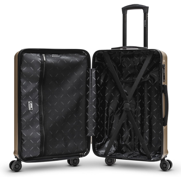 Набір валіз REDOLZ 3 шт. | Легкі дорожні валізи з ABS - для жінок/чоловіків, 4 колеса, TSA-замок (Essentials 07) | Розмір M (67 см)