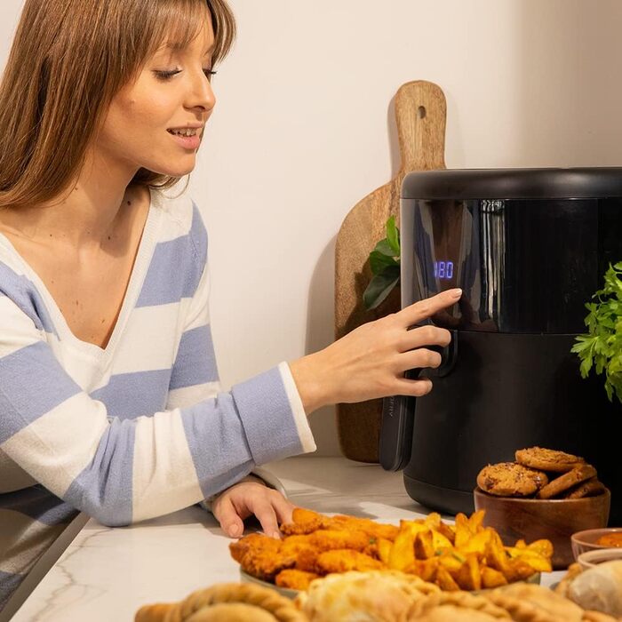 Фритюрниця без олії Cecotec Cecofry Bombastik 6000, 6 л, 1700 Вт, PerfectCook, 12 режимів, чорна