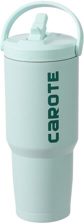 CAROTE Stainless Steel Water Bottle with Straw, 960ml, Vacuum Thermos Bottle with Flexible Cap, Leak-Proof, BPA-Free, Double-Walled Insulated Bottle for Hot and Cold Drinks (Green)