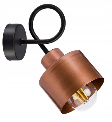 Настінний світильник-бра E27 у стилі лофт, металевий, мідний