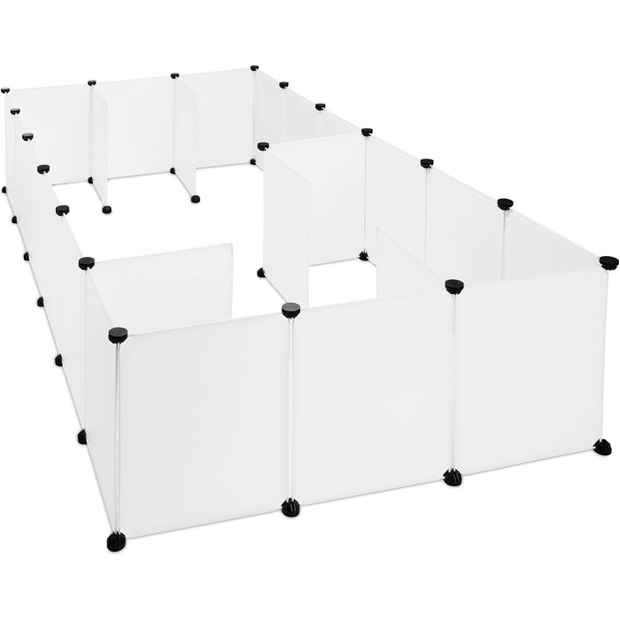 Клітка-загон для дрібних тварин Relaxdays, біла, 92 x 110 x 110 см, 24 шт.