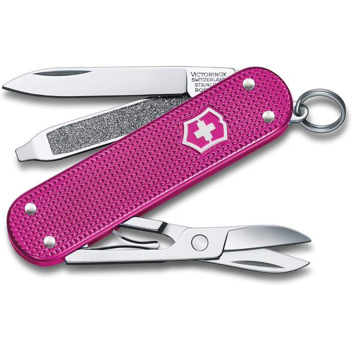Мультитул Victorinox Classic SD Alox: Швейцарський ніж, 5 функцій, з файлом для нігтів (58 мм, Flamingo Party)