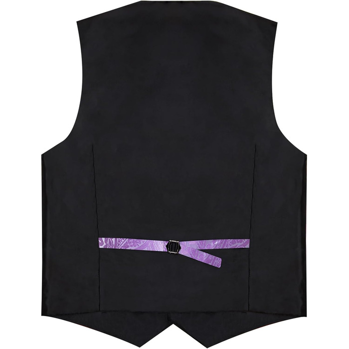 Костюм чоловічий DiBanGu 7-частинний: жакардовий піджак, жилет, краватка, кравецький комірець, сорочка, штани, для весілля, свят, мокінгу. Золотистий та чорний (S, Фіолетовий)