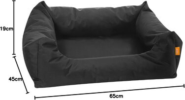 Ляжка для собак Karlie Dream Shadow, чорна, розмір L (80x67x22 см) та внутрішній розмір 65x45 см