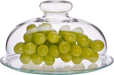 Trendglas Jena Fruit Dome / Cheese Dome with Glass Coaster, 17 cm