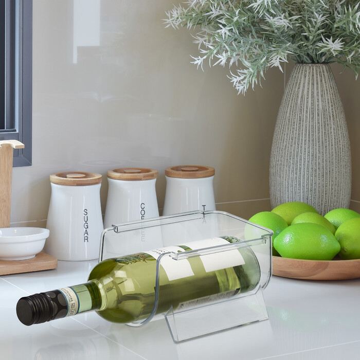 Relaxdays Refrigerator Bottle Organizer, Stackable