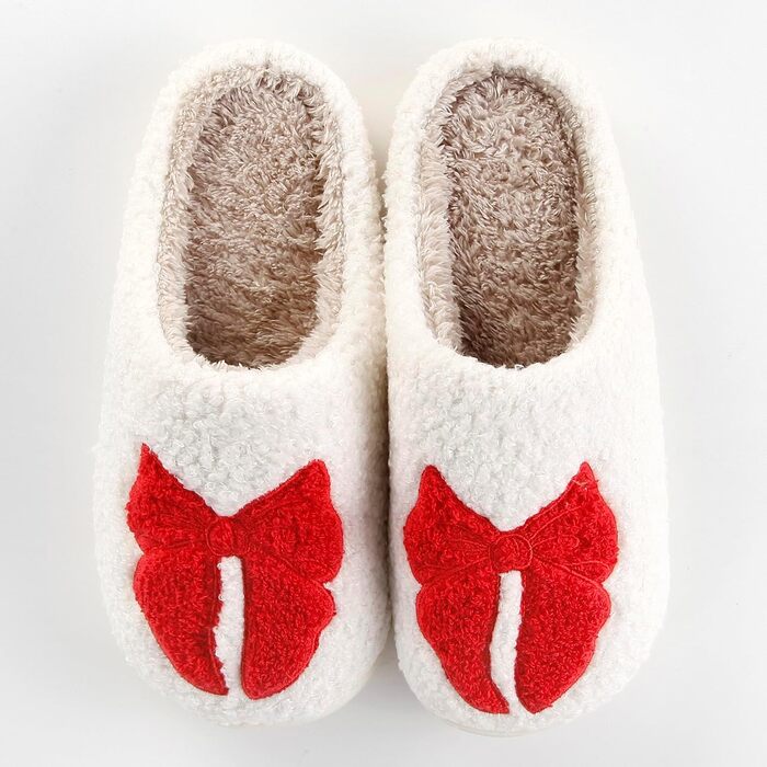 Теплі жіночі халапи-домашні тапочки TOPALL на зиму, пухнасті, антиковзаючі для жінок/чоловіків/унісекс (Bowred, 36/37 EU)