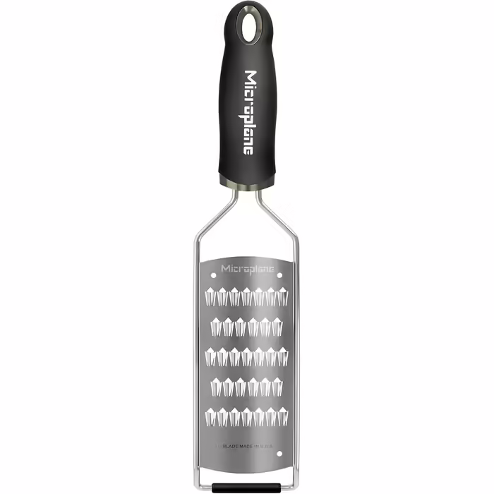 Microplane Fine Julienne Kitchen Grater for Carrot, Zucchini, Potato, Apple, Beet, and Radish in Black with Stainless Steel Blades - Made in USA