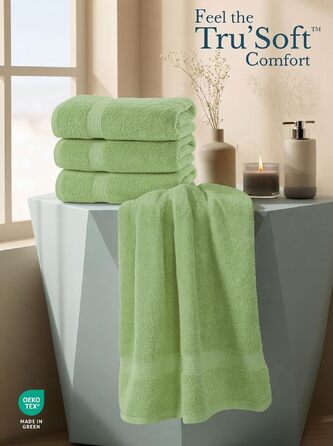 Набір банних рушників Utopia Towels (4 шт.), 69 x 137 см, шавлієвий зелений, 100% бавовна, висока поглинальна здатність