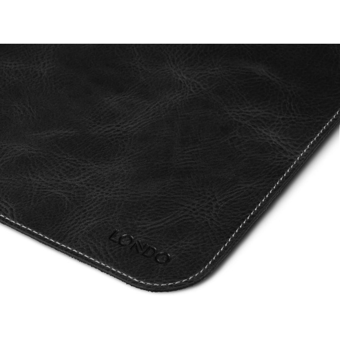 Мишка Londo Echtleder – великий килимок для миші зі шкіри, чорний. Килимок для столу з антиковзким покриттям