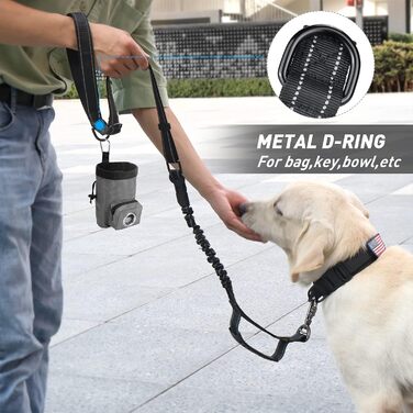 Тактична повідок для собак великих порід MegiaExist з контролем, авто-ремнем безпеки та світловідбиваючими нитками, 1.2 м, 1.8 м, повідка-телескопічна для тренувань, чорний