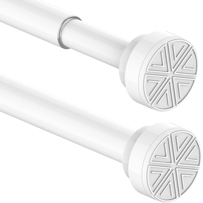 Штанга для душу з нержавіючої сталі, телескопічна, без свердління, 190-410 см, для душу та ванни, білий колір