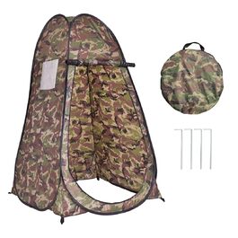 Намет для душу HOMASIS з сумкою, переносний шатрів для переодягання, туалетний намет з вікном та кишенькою, душова кабіна для відпочинку на природі, 120 x 120 x 190 см, зелений (Flecktarn)