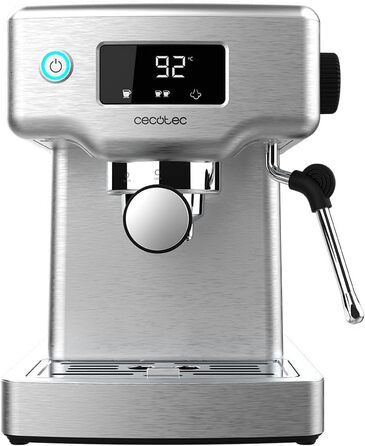 Кавоварка Cecotec Power Espresso 20 Barista Compact, 1465 Вт, 20 бар, термоблок, з парогенератором, 2 чашки, знімний резервуар 1,8 л, підігрів чашок