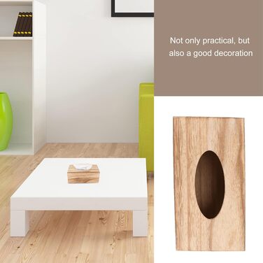 Cabilock 1 Piece Tissue Box Facial Tissue Box Wooden Cosmetic Tissue Box Paper Towel Box Tissue Box Dispenser for Office Kitchen Living Room Bedroom Desk