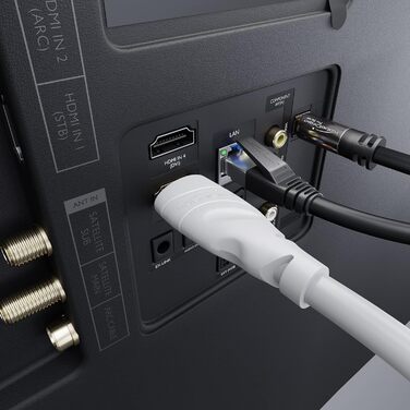 HDMI кабель KabelDirekt 5м (8K, 4K) - Білий, для Blu-ray, PS5, Xbox Series, Switch