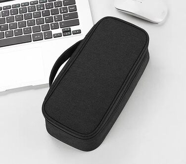 Органайзер для електроніки Arae Elektronik Organizer Tasche Kabel Tech Pouch - міцний чохол для зберігання кабелів та гаджетів з вологозахистом, легкий, для подорожей та повсякденного використання, чорний, великий (L)