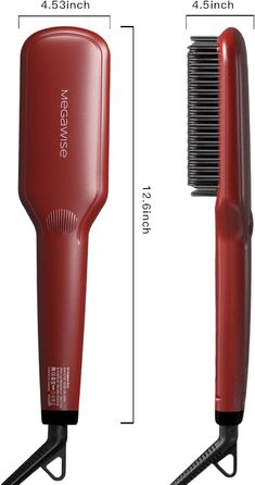 Випрямляч для волосся Megawise Pro Keramik-Ionen з швидким нагрівом, захистом від опіків та автоматичним вимкненням (червоний)
